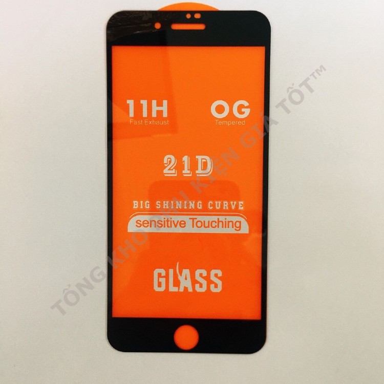 Cường lực iPhone 21D full màn hình, không treo, lag cảm ứng, tặng kèm bộ giấy vệ sinh màn hình