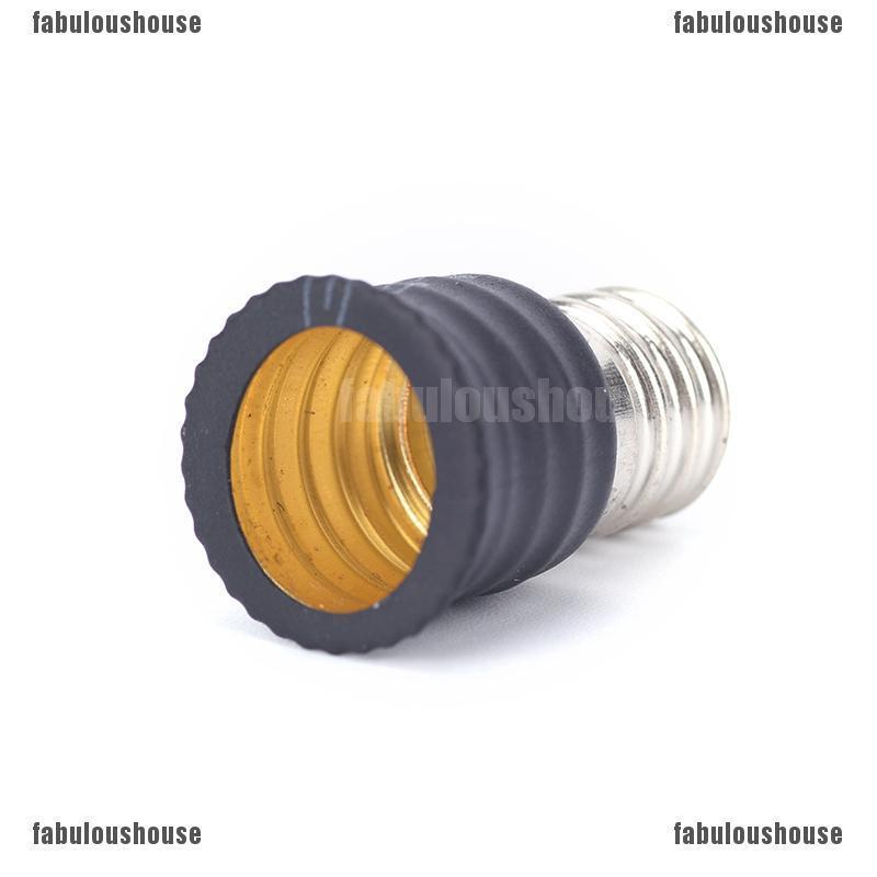 Hấp Dẫn 2 Cái / 10 Chiếc Đen E12 Sang E14 Bóng Đèn Chuyển Đổi Đèn LED Giá Đỡ Đèn Adapter Ổ Cắm liveup