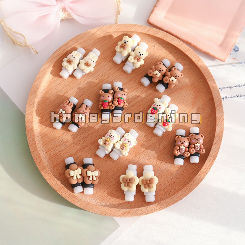 Phụ Kiện Quấn Bảo Vệ Dây Cáp Sạc Chống Đứt Hình Hoạt Hình Dễ Thương Cho IPhone