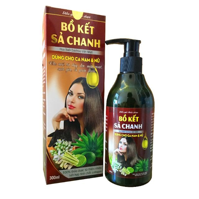 SIÊU RẺ - DẦU GỘI BỒ KẾT CHANH SẢ HOA BƯỞI 300ML