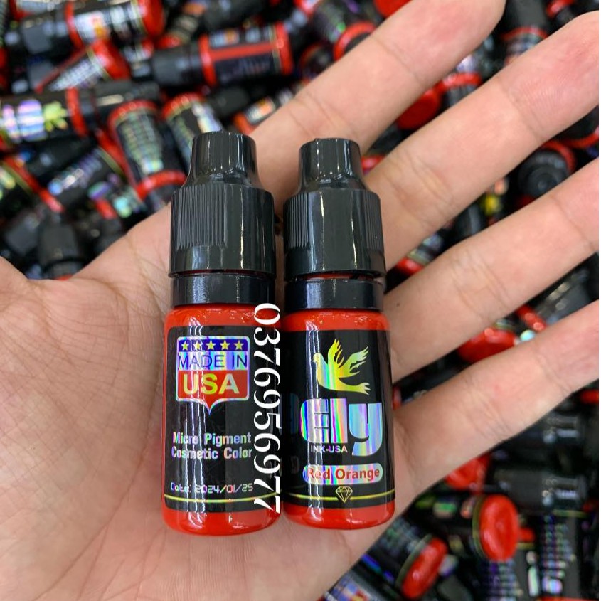 Mực phun xăm Ely của Mỹ, Mực Ely 10ML tông màu phun xăm môi