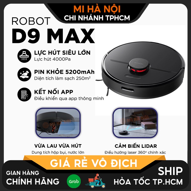 Robot hút bụi Dreame D9 / D9 MAX Chính Hãng – Bản Quốc tế - Bảo hành 12 tháng