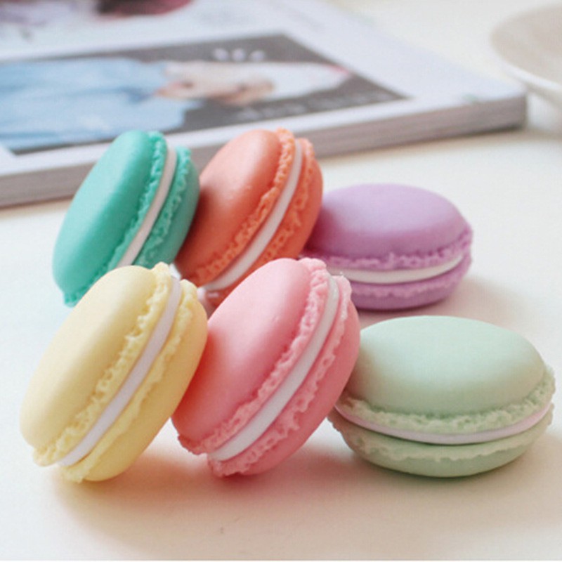 Bánh macaron nhựa mini đựng trang sức, phụ kiện chụp ảnh decor