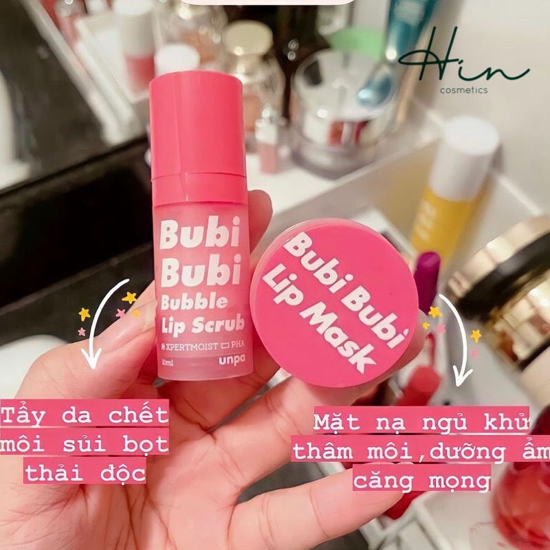 Tẩy da chết môi dạng bọt sủi Bubi Bubi Lip Unpa