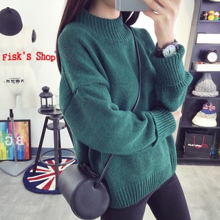 Áo len cao cổ form rộng