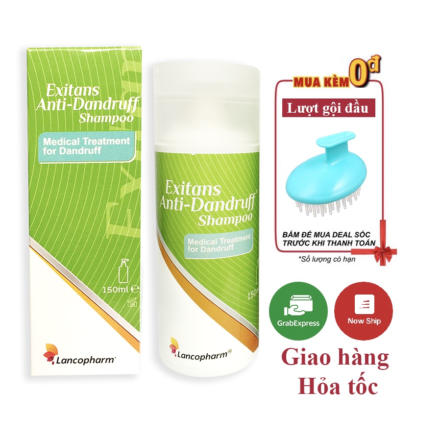 Dầu Gội Giảm Gàu, Gảm Nấm Lancopharm Exitans Anti-Dandruff Shampoo 150ml