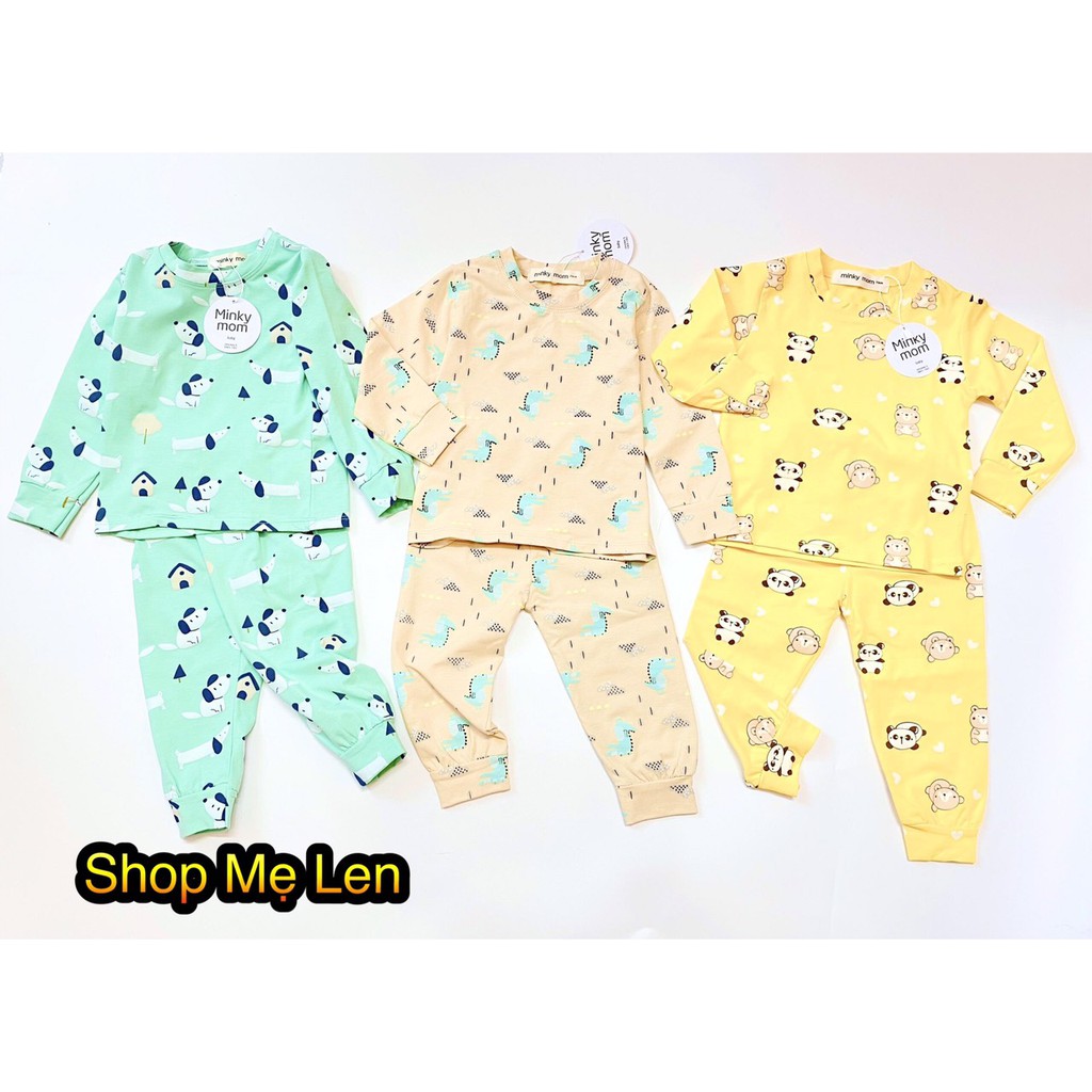 Bộ Cotton 100% Minky Mom In Toàn Thân Họa Tiết Cầu Vồng- Gấu Trúc Dễ Thương Cho Bé (Sz từ 7-19kg)