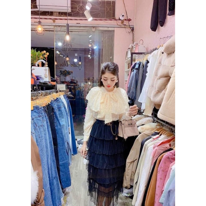 [Mã WASKT410K giảm 10K đơn 50K] Áo sơ mi lông cổ bèo nơ / 95k | BigBuy360 - bigbuy360.vn