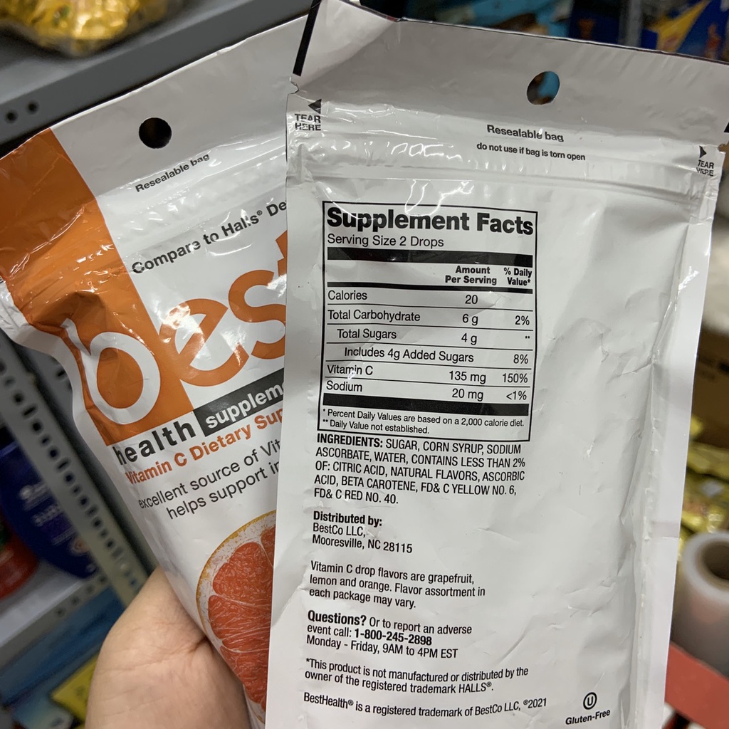 Kẹo bổ sung vitamin c hương trái cây Best - EDS Hàng Mỹ