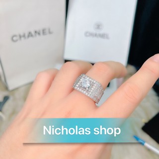 Nhẫn nam full đá mạ bạch kim