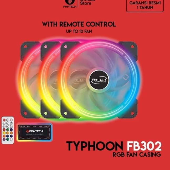 FANTECH '➔ Quạt tản nhiệt TYPHOON 302 & TURBINE 301 12cm kèm điều khiển từ xa ★★★ Mzp