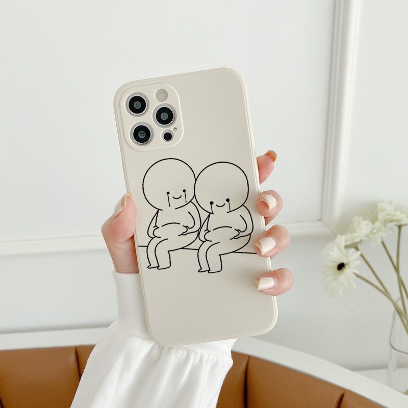 Ốp lưng iphone hình bụng béo dễ thương chống sốc cạnh vuông 7plus/8plus/x/xs/xsmax/11/12/13/14/pro/promax