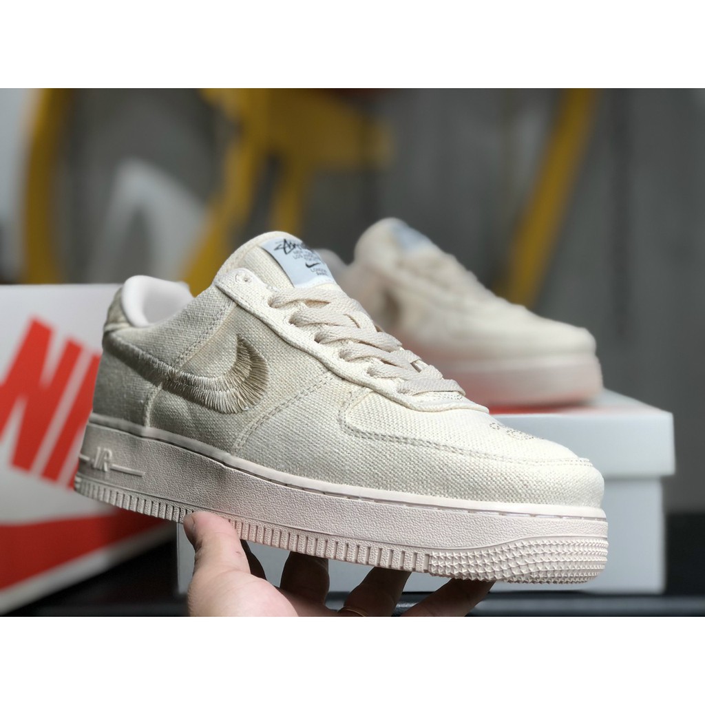 Giày Thể Thao Nữ Nam Af1 Low Stussy Fossil Chất Liệu Vải Cao Cấp Fullbox, Giày Sneaker Nam Nữ Af1 cổ thấp | BigBuy360 - bigbuy360.vn