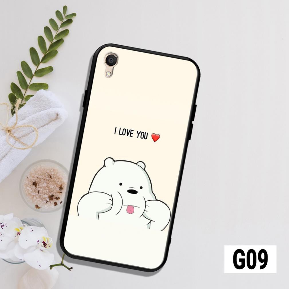 ỐP LƯNG OPPO A37/NEO9 - F1/A35 - F1 PLUS IN HÌNH GẤU WE BARE BEARS DỄ THƯƠNG