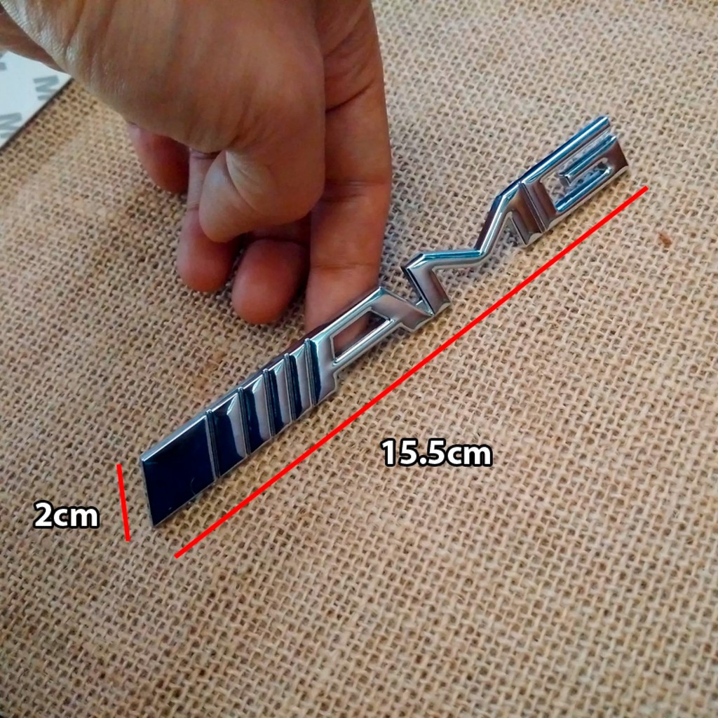 Tem Kim Loại AMG Loại Lớn Sáng Bóng trang trí xe