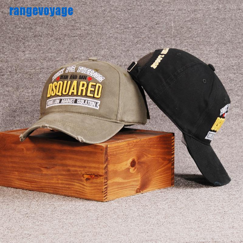 (Hàng Mới Về) Mũ Lưỡi Trai Thêu Chữ Dsquared2 Màu Đen Thêu Chữ Dsquared2