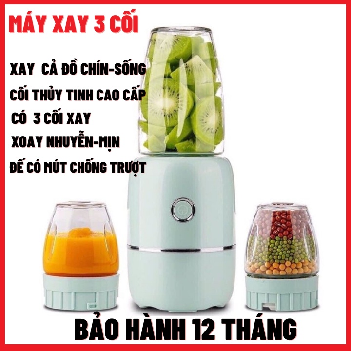 Máy Xay Đa Năng 3 Cối-Máy Xay Đồ Ăn Dặm-Hàng Nội Địa Trung Quốc-Bảo Hành 12 Tháng