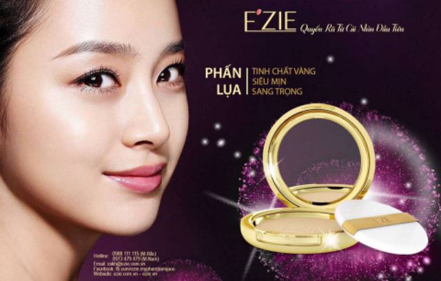 EZIE&lt;br&gt;Phấn Lụa Tinh Chất Vàng Siêu Mịn Sang Trọng E’ZIE