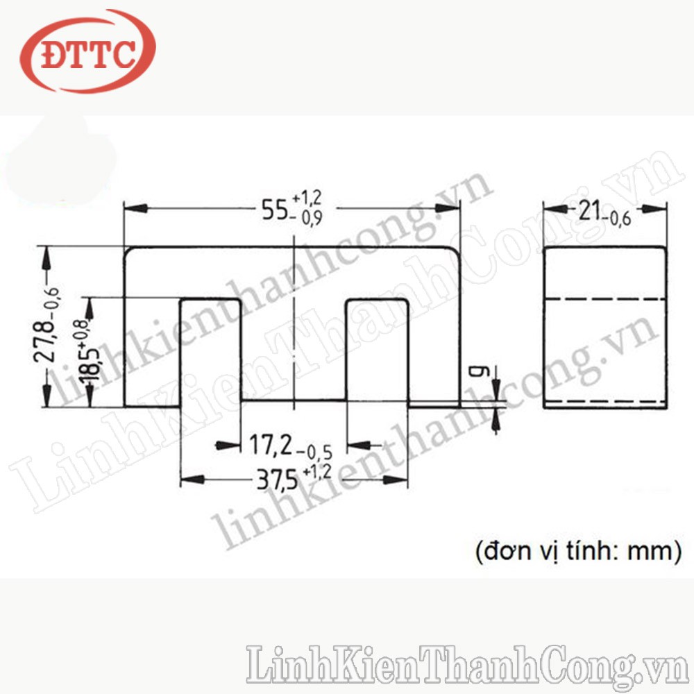 Ferrit Biến Áp Xung EE55 Loại Tốt