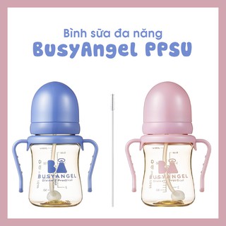 Bình sữa 3 trong 1 BusyAngel 200ml (Kèm que vệ sinh ống hút)