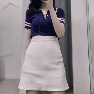 Áo kẻ vạch tay xanh