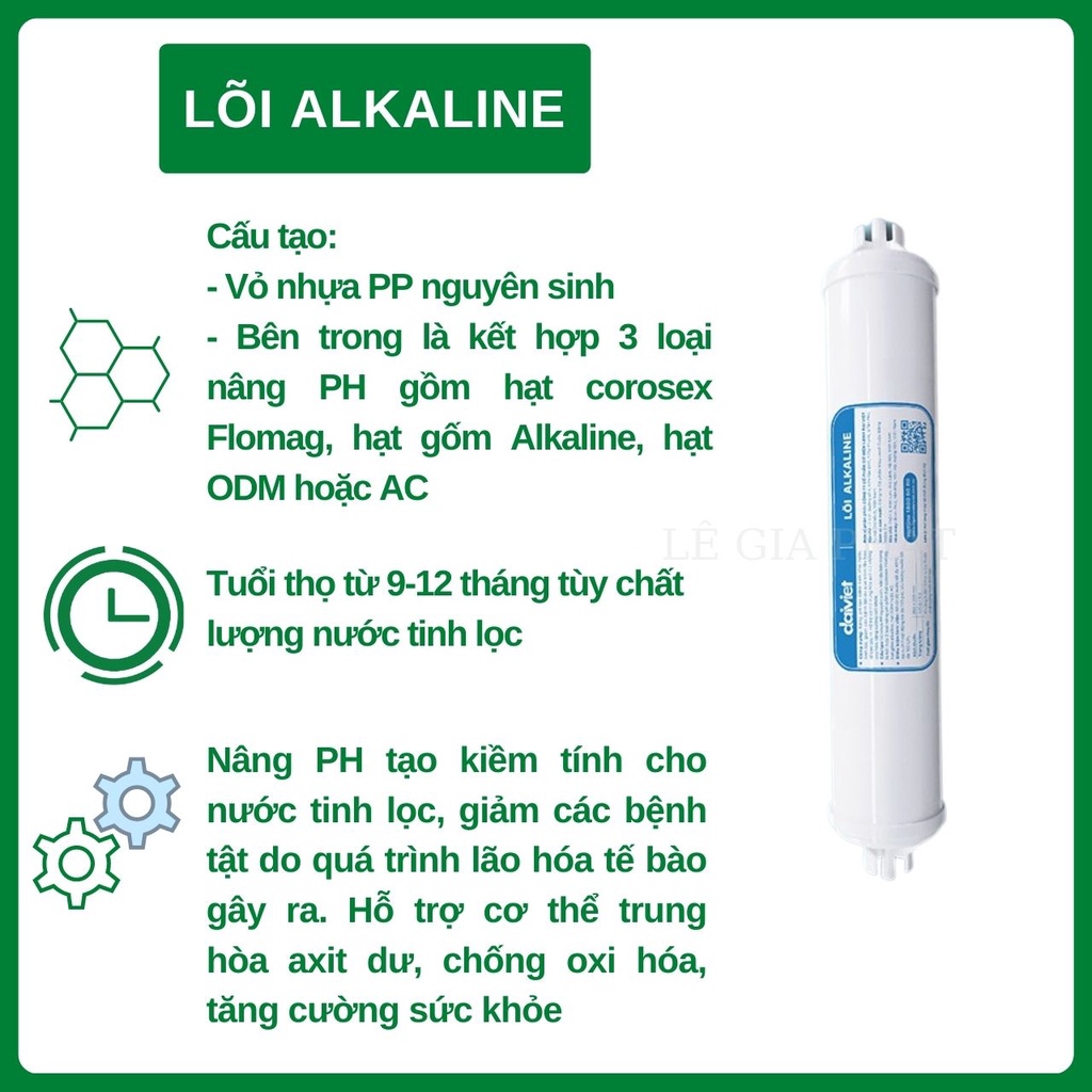 [Chính Hãng] Combo 5 Lõi Khoáng nâng cấp Máy Lọc Nước RO Đại Việt - Tặng kèm 1m dây nước phi 6