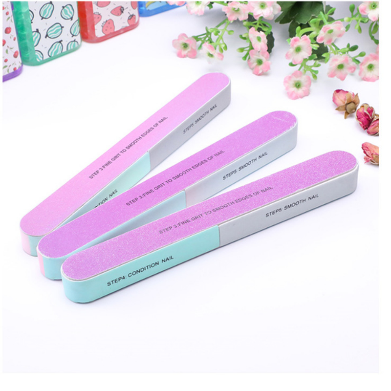 Cây dũa móng sáu mặt in hai mặt dùng để đánh bóng móng tiện dụng