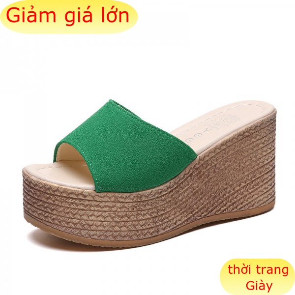 Dép Đế Xuồng 9cm Phong Cách Hàn Quốc Cho Nữ