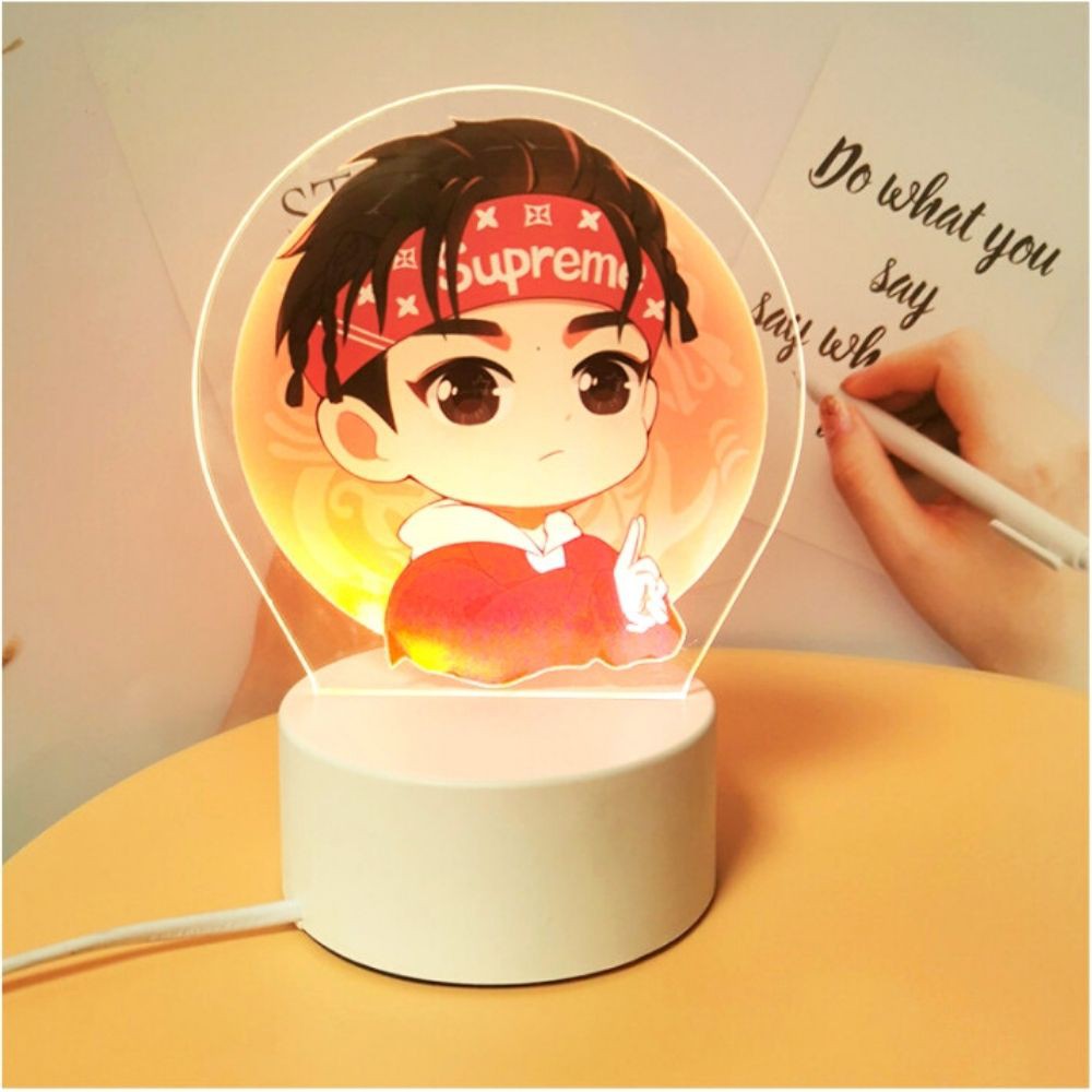 Đèn ngủ 3D cute 3 chế độ sáng trắng- vàng-vàng nhạt, làm quà tặng. Cắm điện trực tiếp 220V