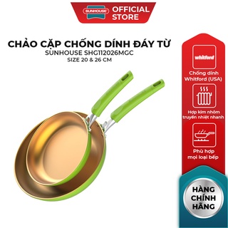 Cặp chảo chống dính đáy từ SUNHOUSE SHG1120