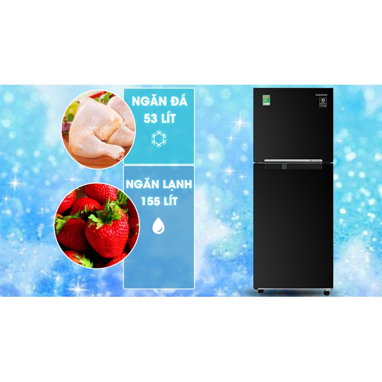 Tủ lạnh Samsung Inverter 208 lít 20HAR8DBU Đen Gương.