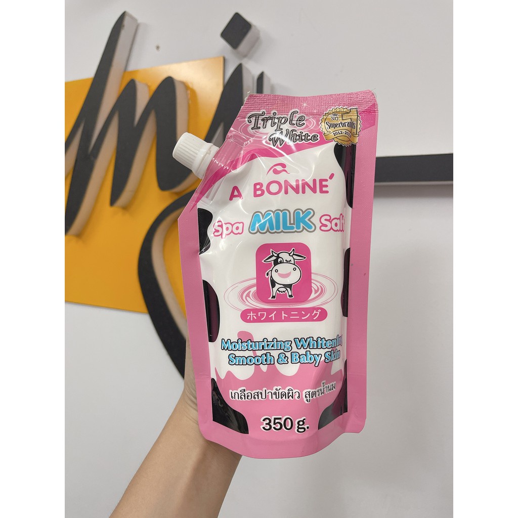 Muối Bò Tắm Tẩy Tế Bào Chết Body A Bonne Spa Milk Salt Hương Sữa Tươi 350gr