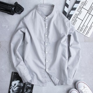 Áo sơ mi cổ tàu nam vải đũi cao cấp, mềm, mịn, mát R.Menswear