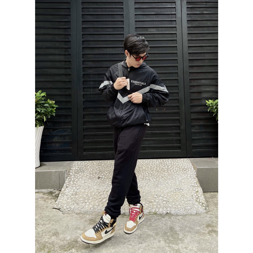 🔥 Jacket FEAR OF GOD ESSENTIAL  - áo khoác dù Essentials FOG Phản Quang Phát Sáng Cực Đẹp