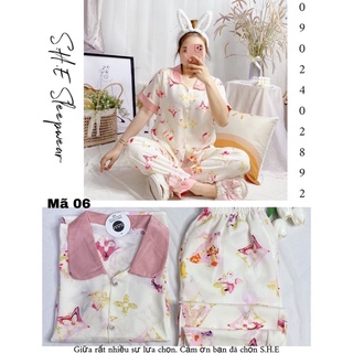Bộ lụa mango cộc dài
