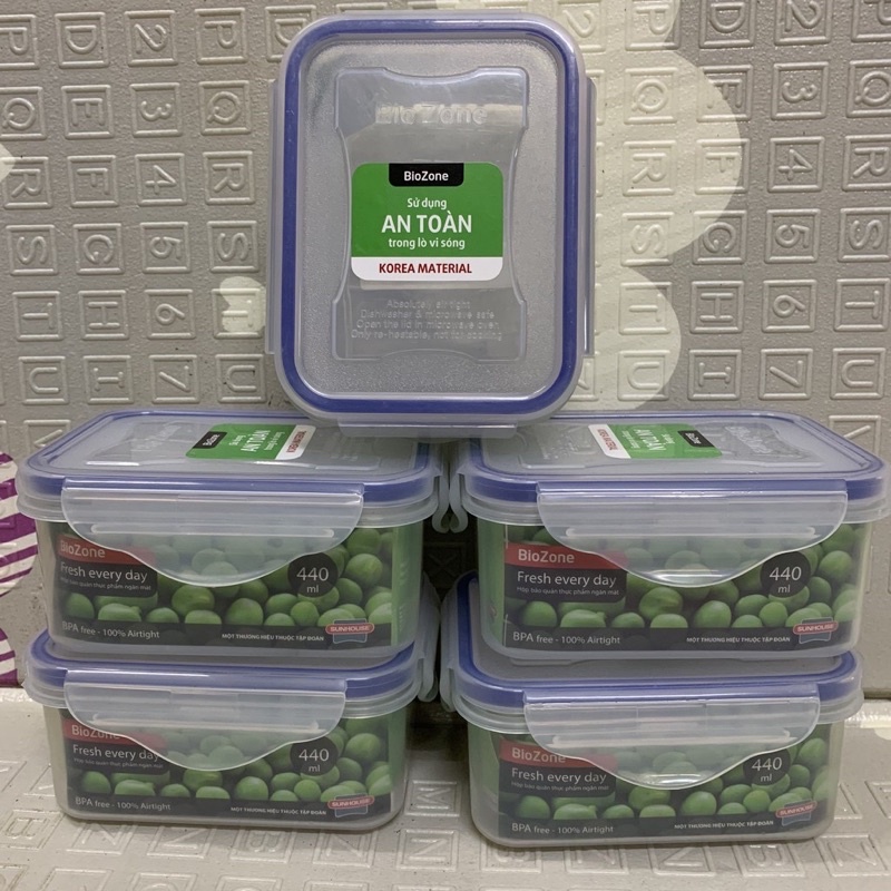 Hộp bảo quản thực phẩm khô BioZone Sunhouse 440ml