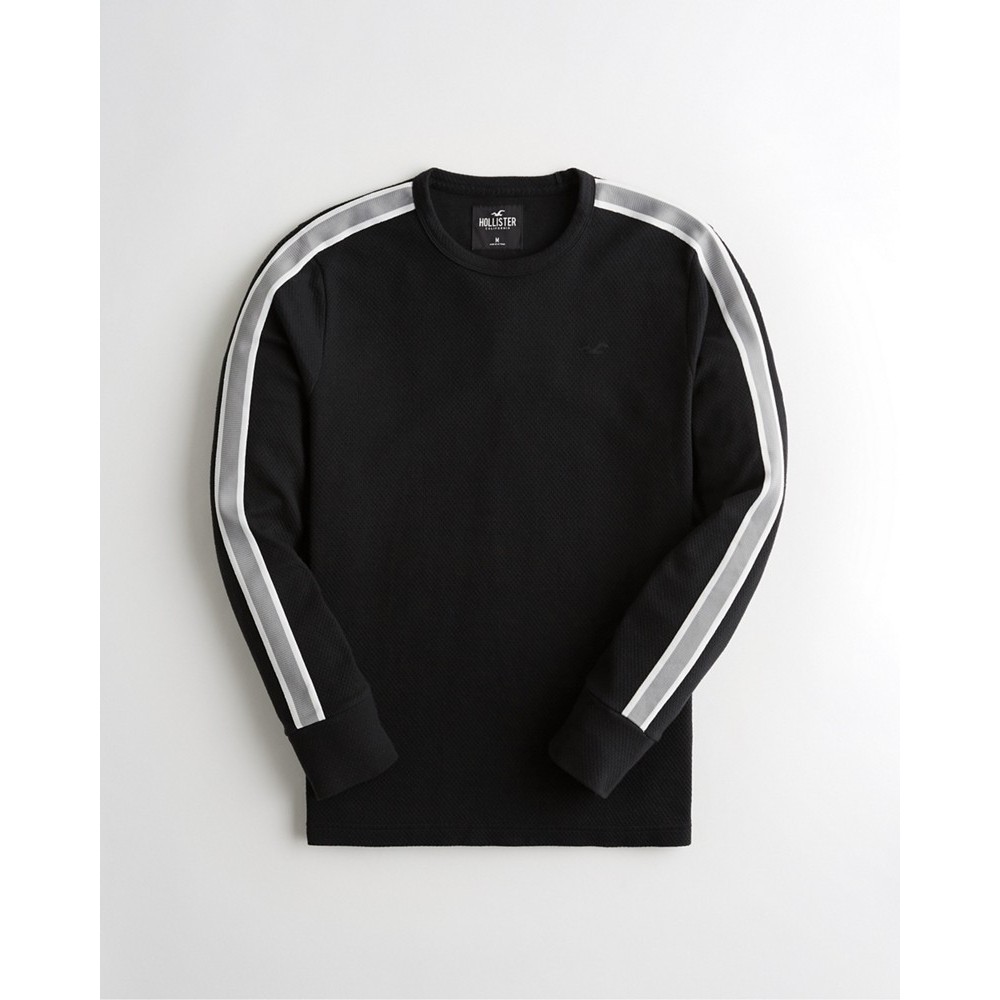 Áo thun nam tay dài Hollister HOL-LS51 Stripe Jacquard Crewneck T-Shirt