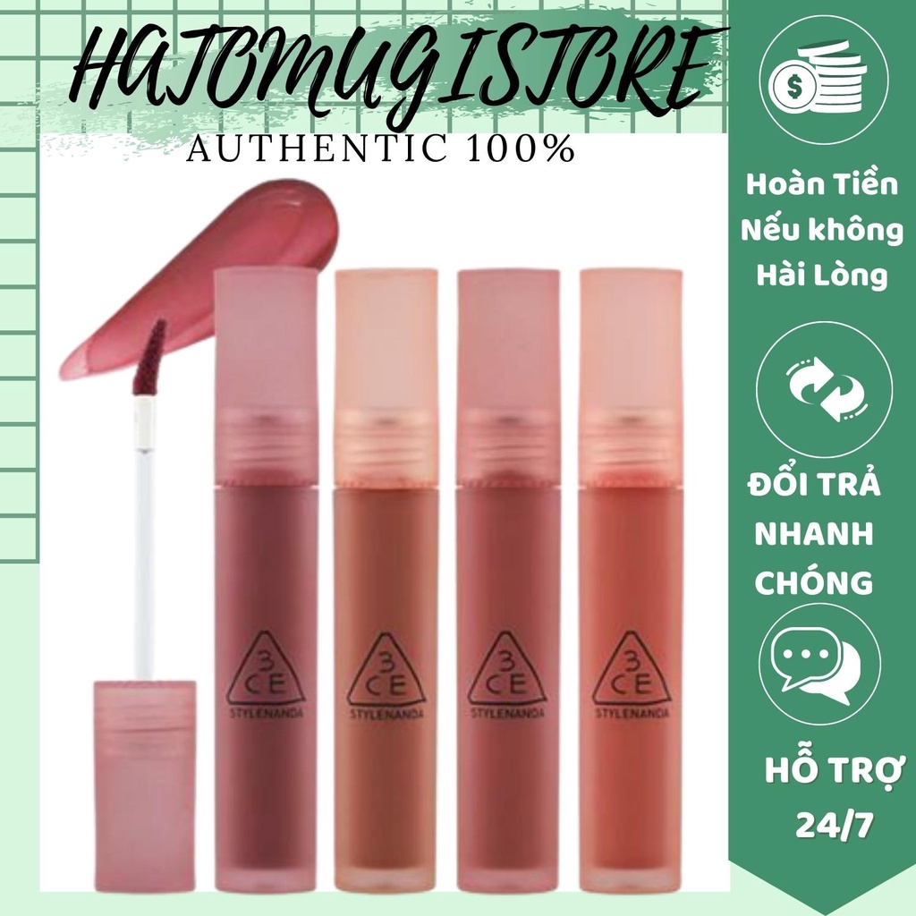 [New2022_Auth 100%] Son Tint 3CE Blur Water Tint / Son Kem Cho Viền Môi Mờ Ảo Không Lem Sepia