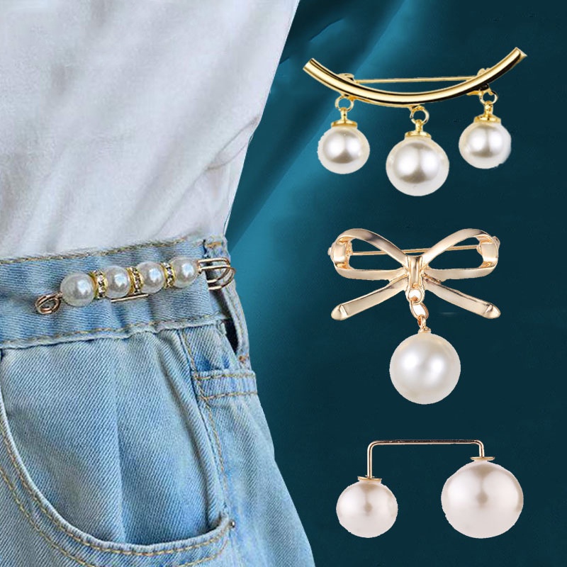 Set 13 Ghim Cài Áo Hình Chữ Cái Đính Ngọc Trai Nhân Tạo Thời Trang