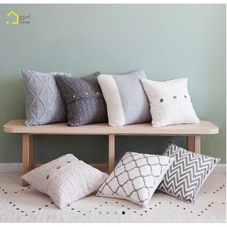 Vỏ Gối Vuông Trang Trí Gối Sofa Đơn Giản (Chưa Kèm Ruột) Make My Home