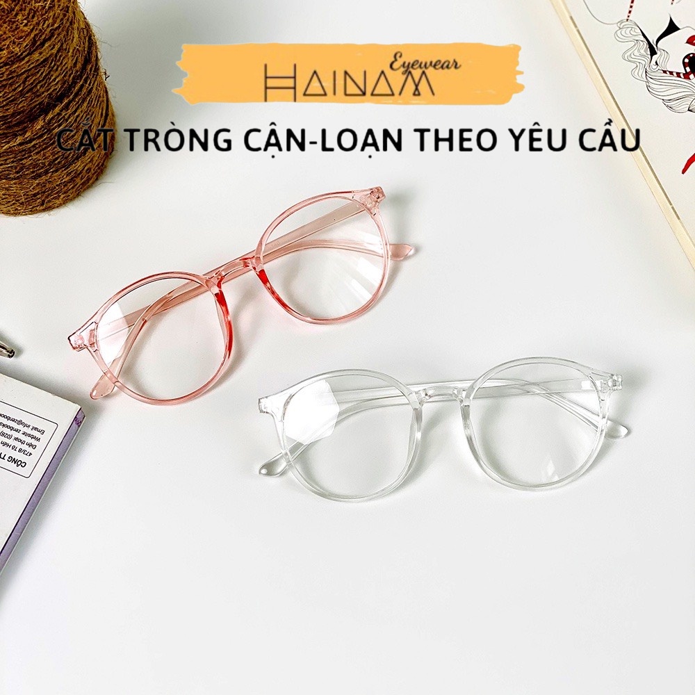 Gọng kính cận dáng tròn nữ thời trang vivo nhận lắp cận theo yêu cầu