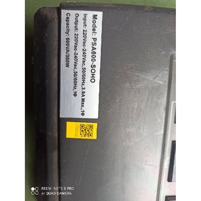 LƯU ĐIỆN (UPS) Psa600 (600VA-360W) không kèm acquy 12v