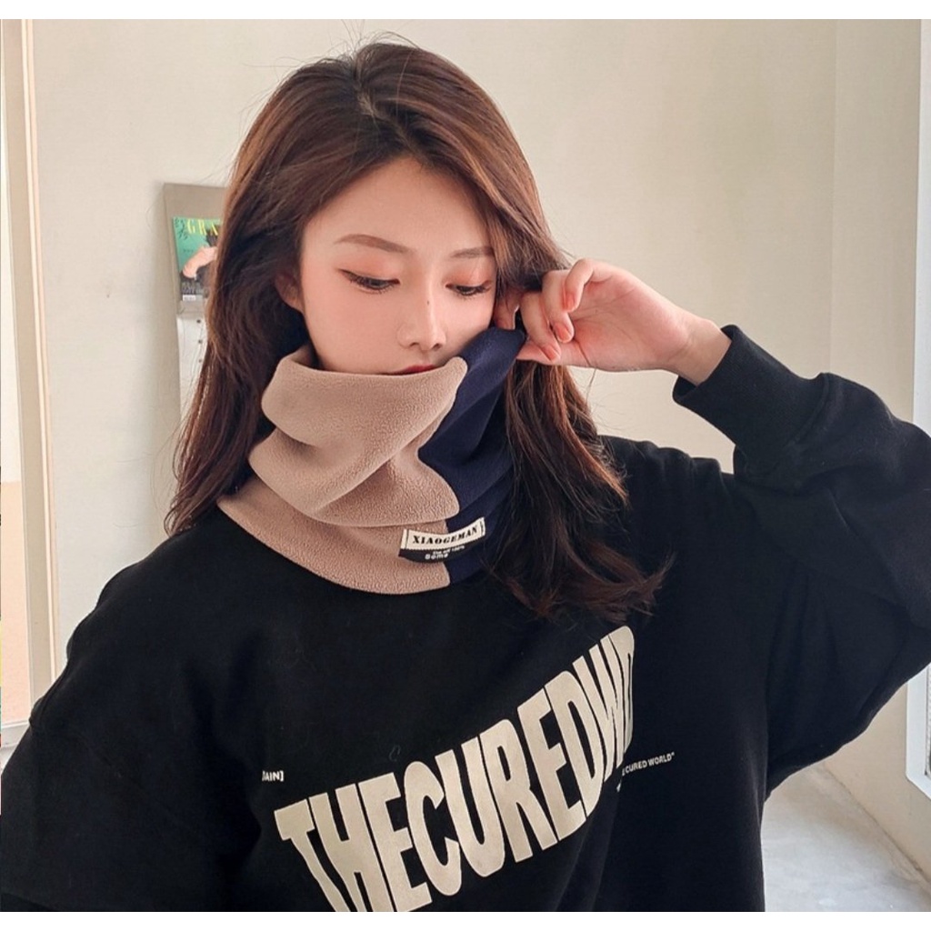 Khăn ống đa năng thời trang Nam, Nữ ấm áp, tiện lợi phối 2 màu phong cách nhã nhặn