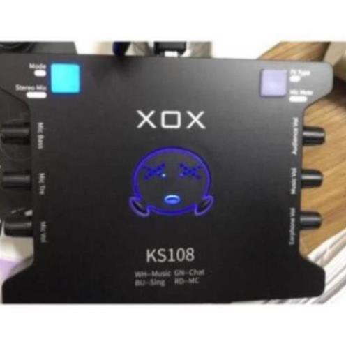 ☢️MẠI DÔ☢️ Sound card XOX KS108 cho micro thu âm, sound card hát karaoke hát live stream âm thanh tuyệt đỉnh