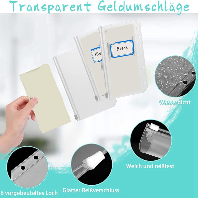 Sổ Kế Hoạch Tài Liệu Tiết Kiệm Tiền 6 Lỗ Khổ A6