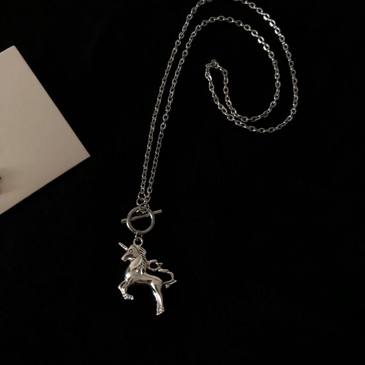 Dây chuyền họa tiết kì lân độc đáo thời trang phong cách hip hop cho cặp đôi