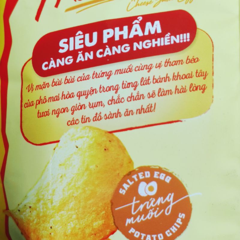 Bánh Snack khoai tây O'star PHÔ MAI TRỨNG MUỐI gói 32g