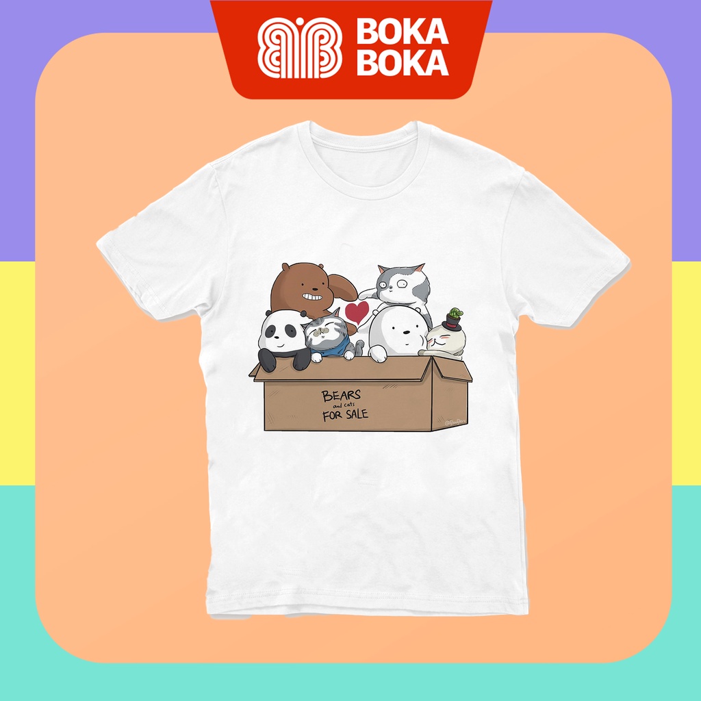 Áo thun Cotton Trắng Mèo Floofler Unisex Nam Nữ