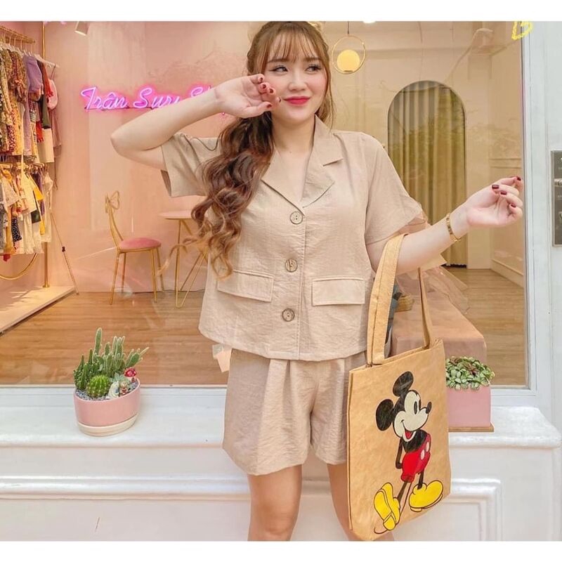Bộ đũi vest vintage xinhh | BigBuy360 - bigbuy360.vn
