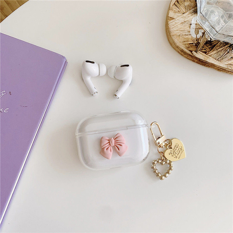 Ốp Bảo Vệ Hộp Đựng Tai Nghe Airpods 1 / 2 Hình Nơ Xinh Xắn Theo Phong Cách Hàn Quốc | BigBuy360 - bigbuy360.vn